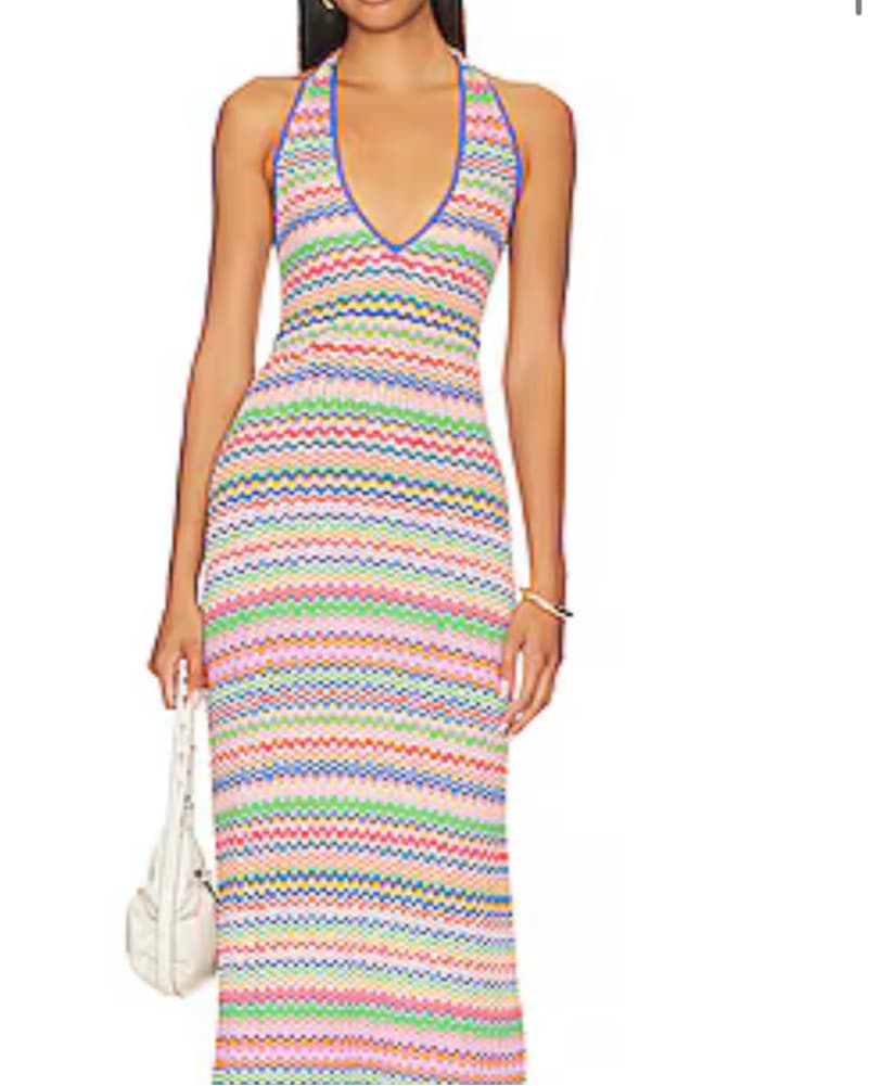 KATE HALTER DRESS IN SUMMER WAVE - Image 1