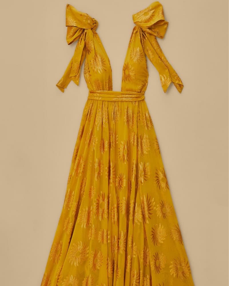Farm Rio Yellow Gold Sun Maxi Dress - Image 2