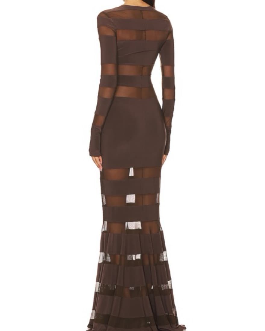 Norma Kamali Spliced Dress Fishtail Gown - Image 1