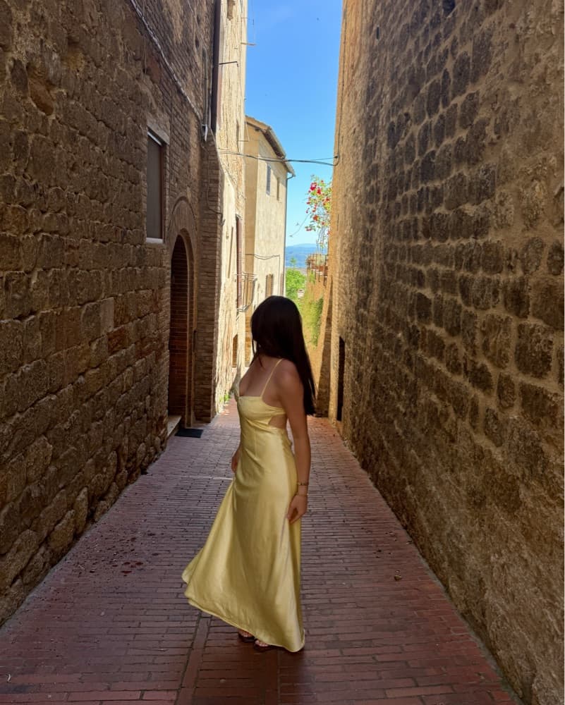 Yellow Peppermayo Silk Maxi Dress - Image 1