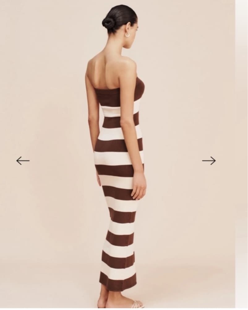 Posse Theo Strapless Striped Dress - Image 3