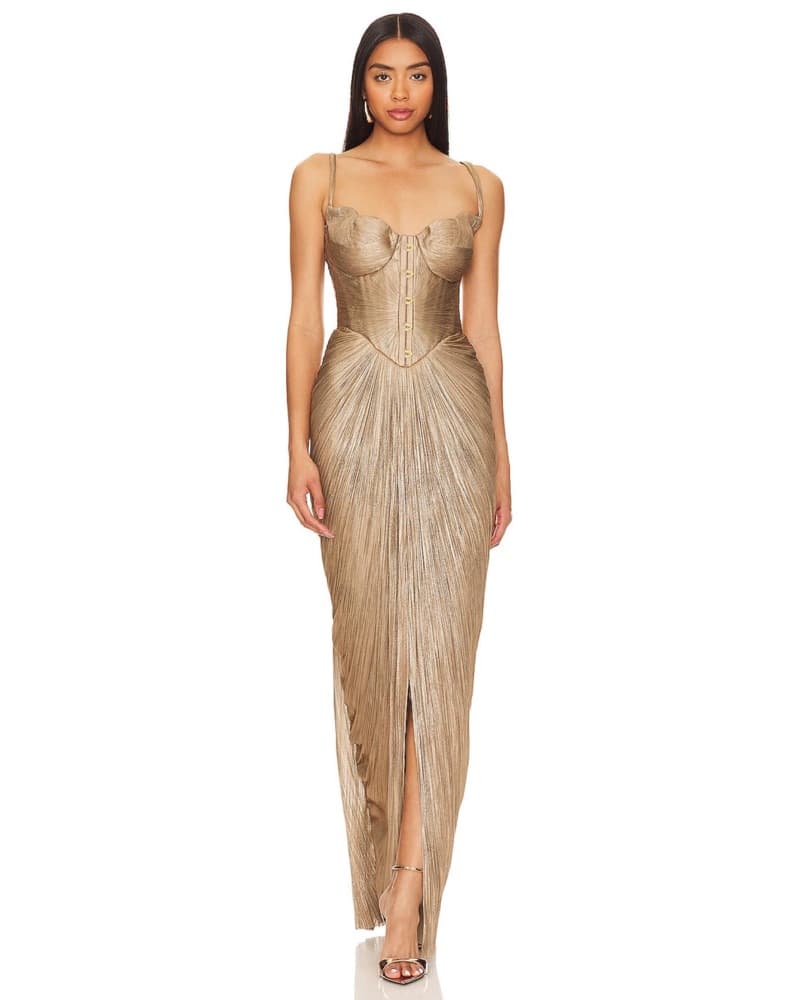 Maria Lucia Hohan Noemie Gown | Gold Bridesmaid Dress, Champagne Bridesmaid Dress, Gold Gown   - Image 2