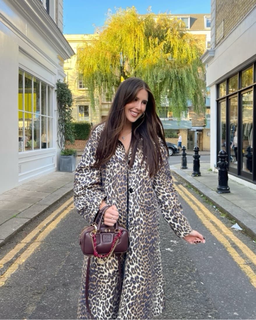 Ganni Leopard Trench Coat - Image 3