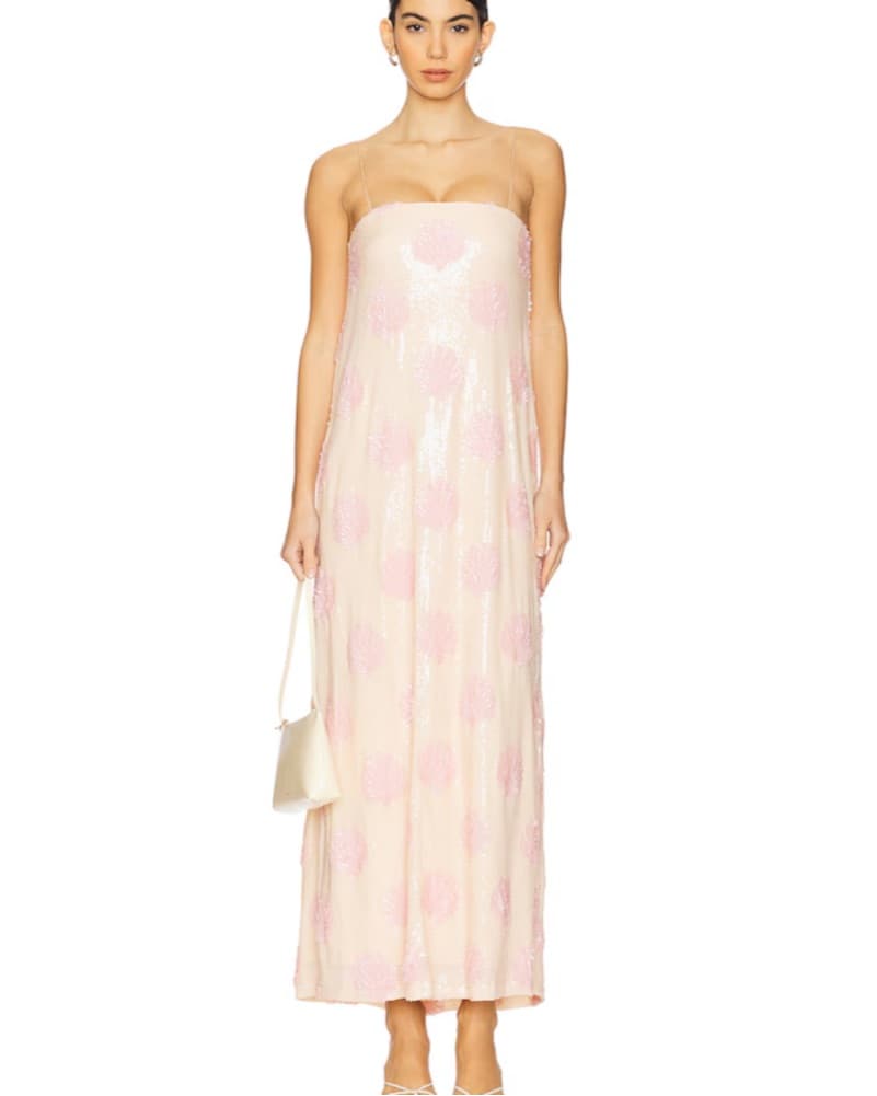 Lizzy Midi Dress in Shell Sequins - Image 1