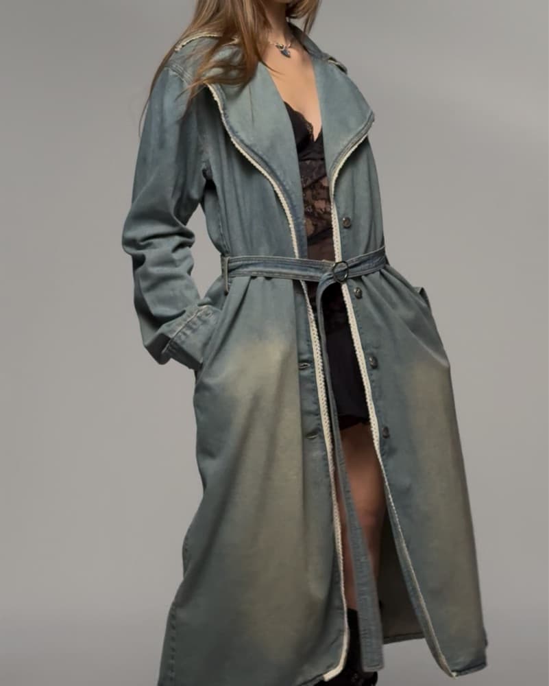Mpaz Denim Trench - Image 1