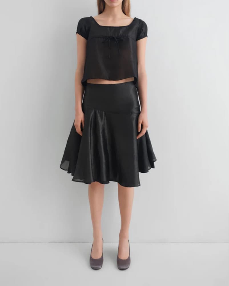 Gimagaus black flated skirt - Image 1