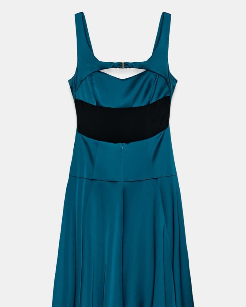 Elegant Teal Maxi Dress - Image 2