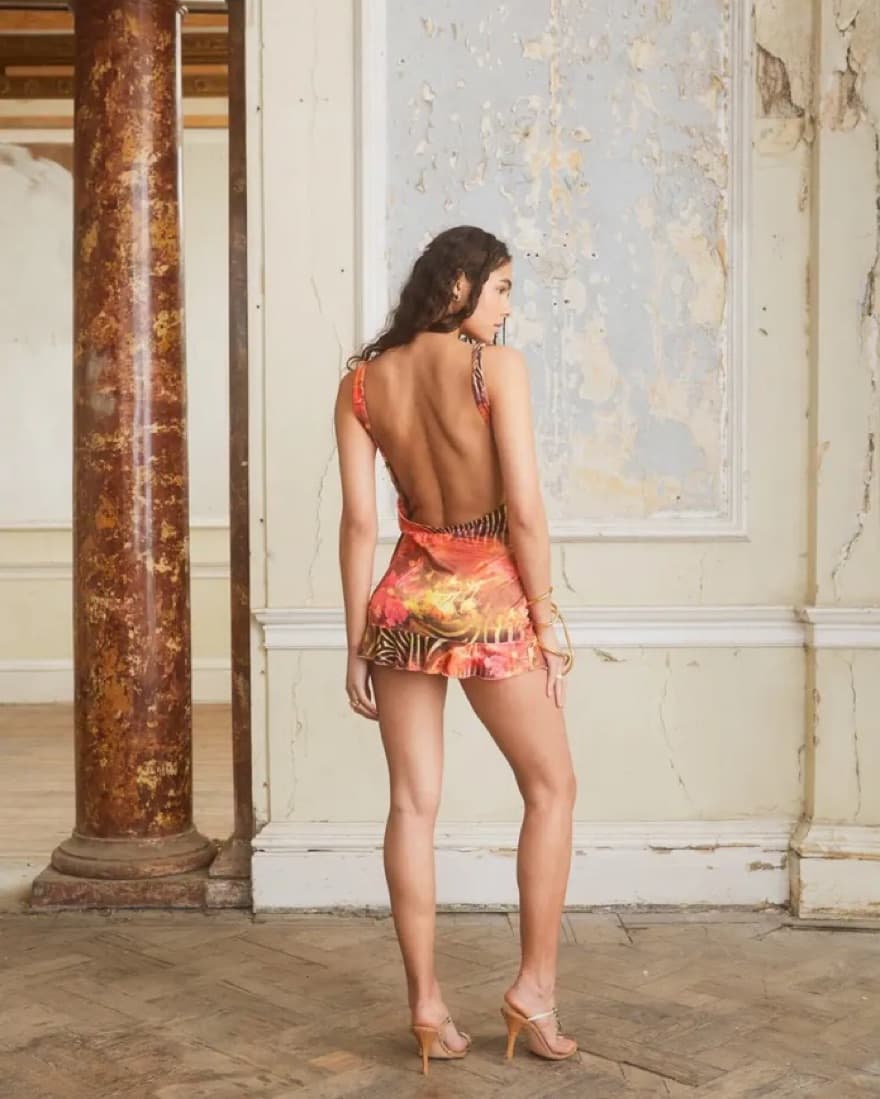 Backless Jaded London Mini Dress - Image 3