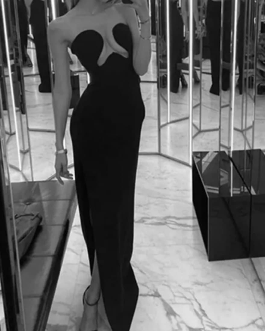 Cut-out bustier maxi dress  - Image 1