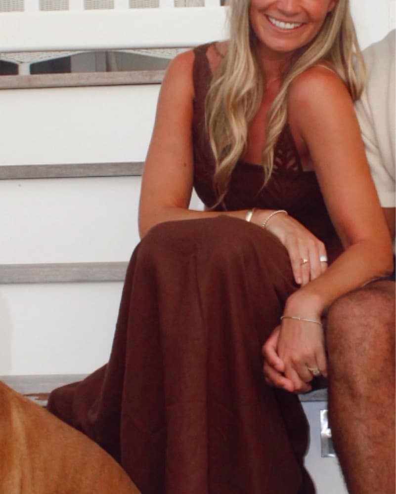 Farm Rio Burgandy Leaves Cut Out Dress - Image 4