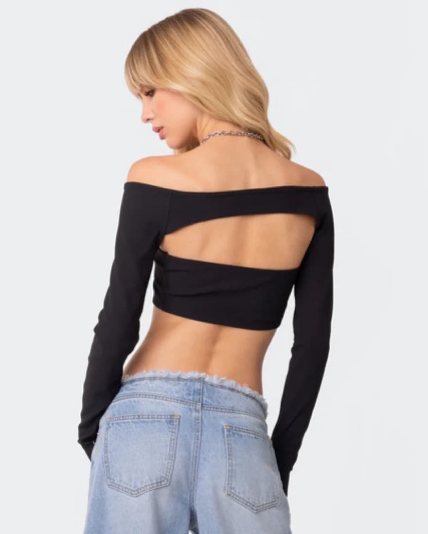 Edikted Two Piece Ribbed Crop Top - Image 2