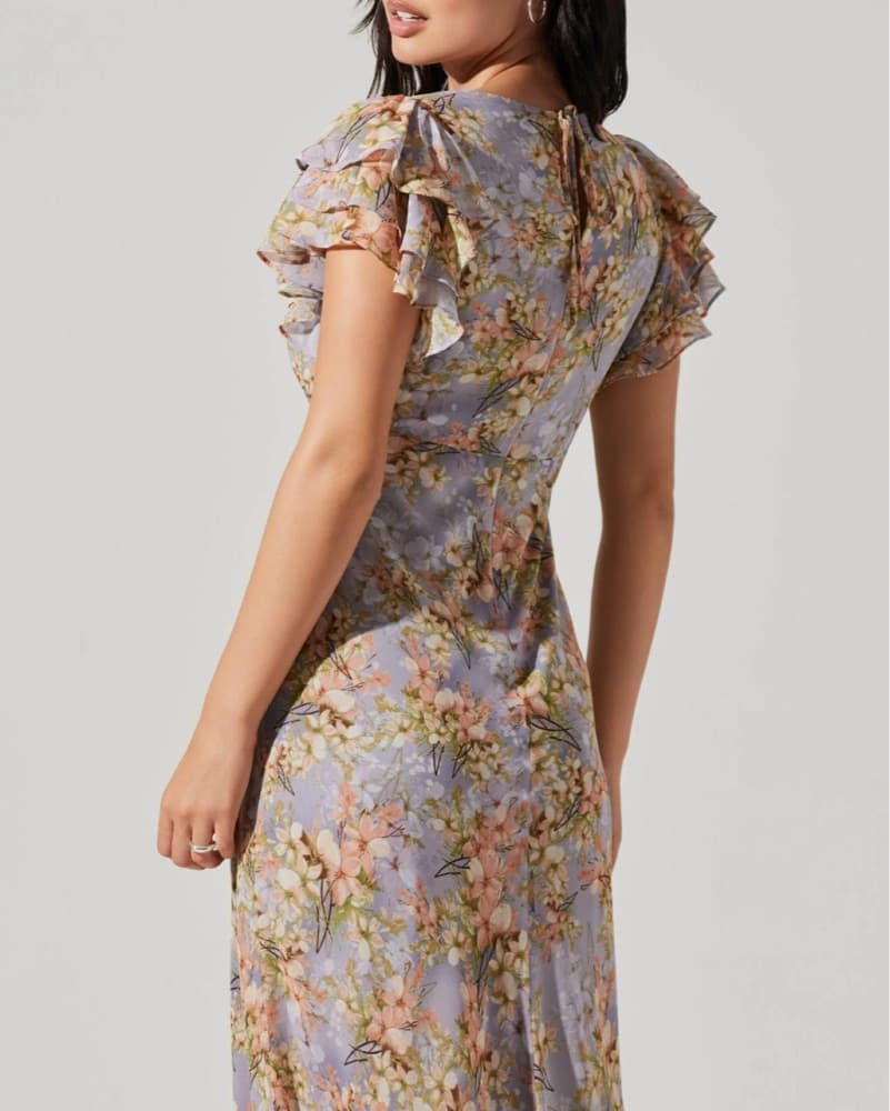 ASTR the Label V-Neck Flutter Sleeve Mid - Image 3