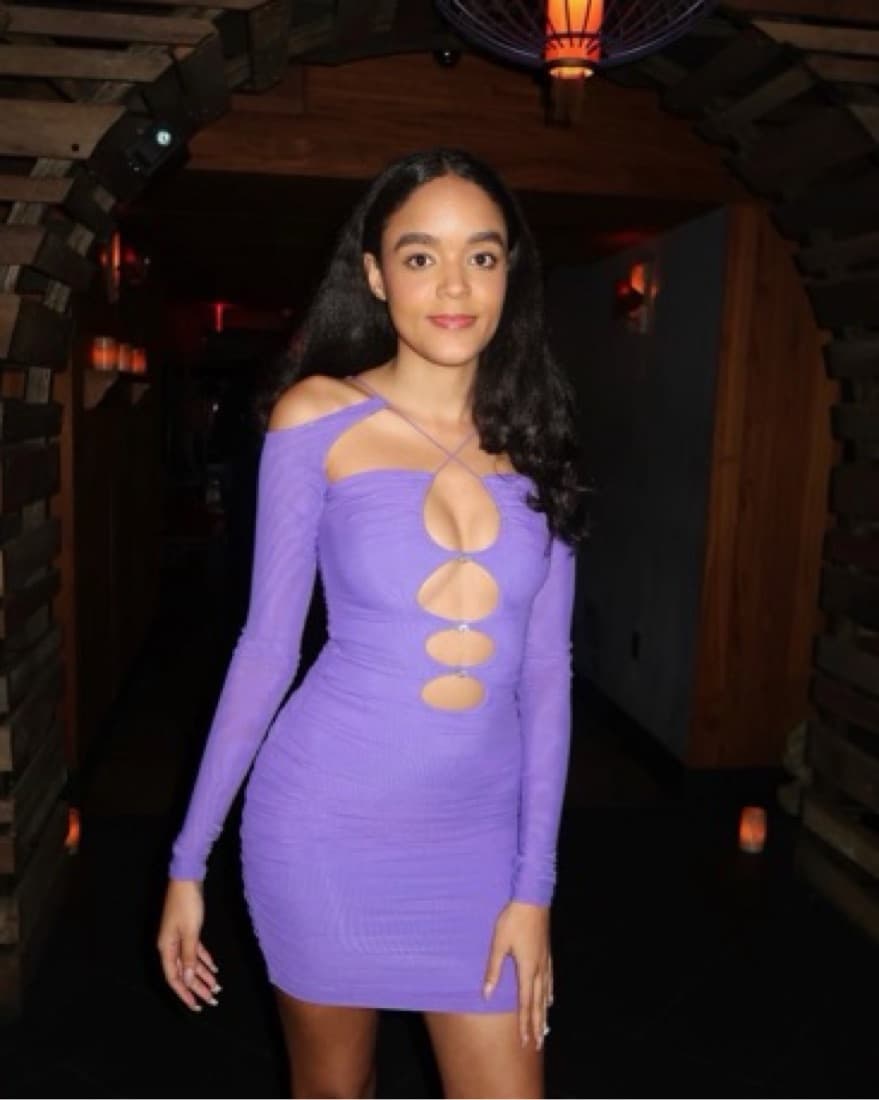 Oh Polly Purple Cut Out Mini Dress  - Image 1