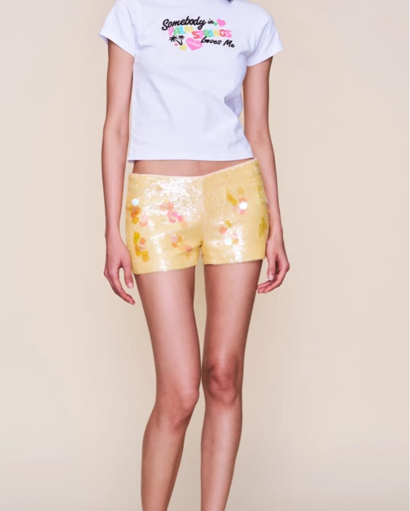 Danielle Guizio Sparkle Shorts - Image 2