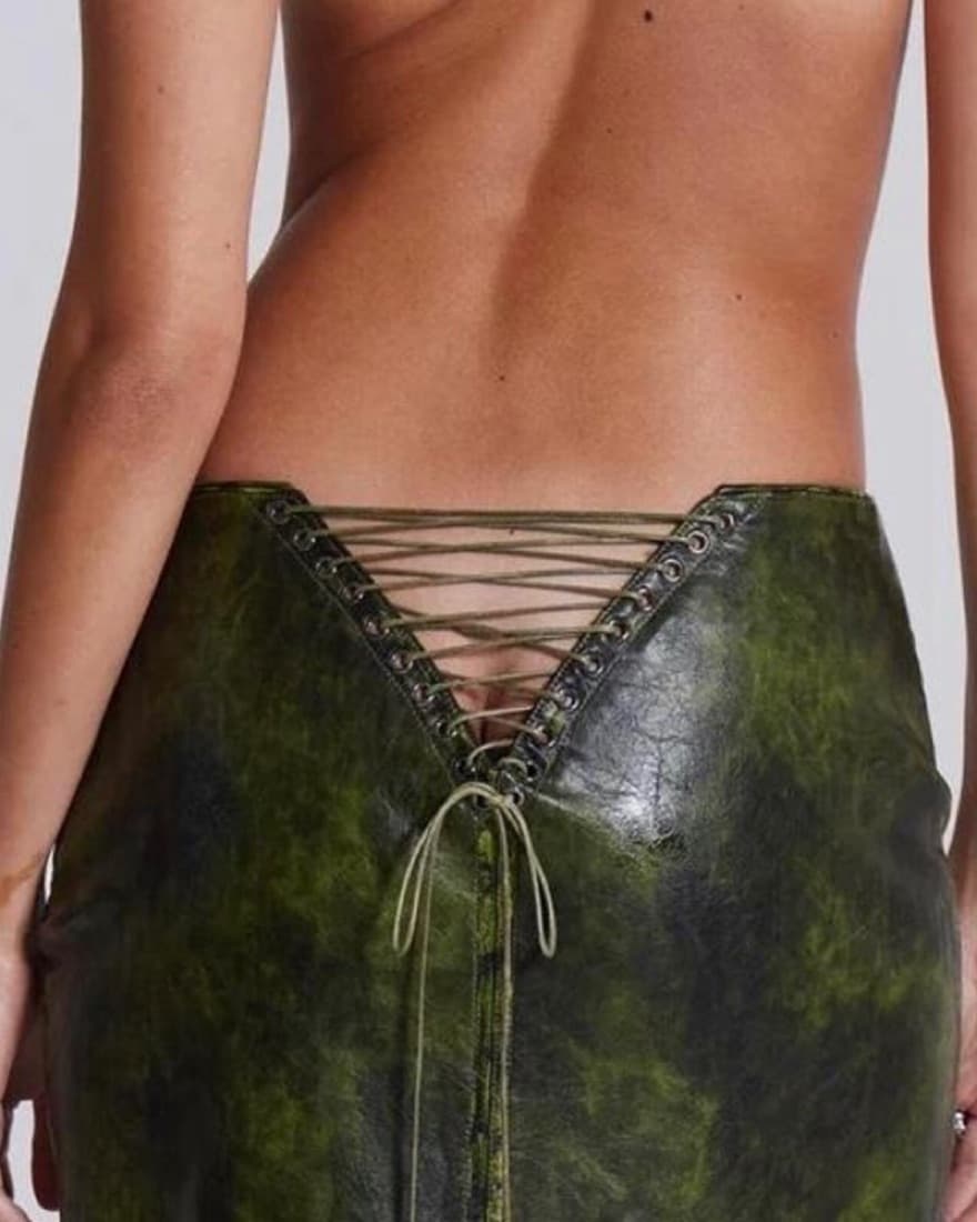 Venom Faux Leather Maxi Skirt - Image 1