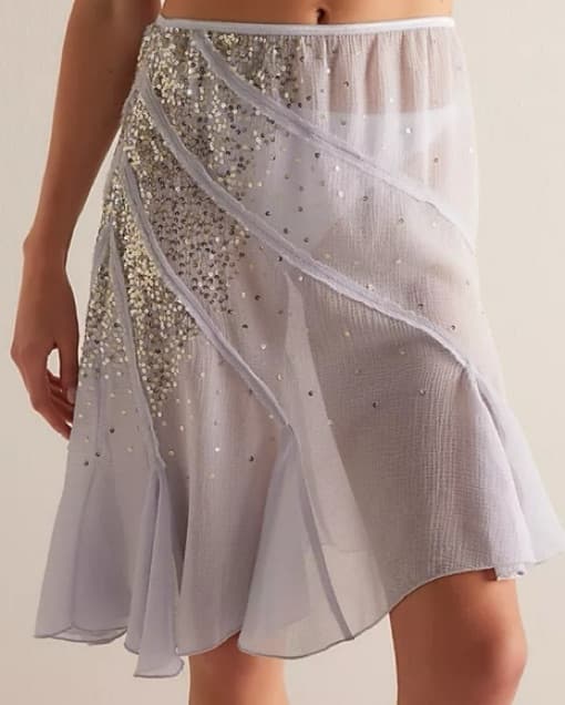 Free People Sparkle Embellished Skirt - Image 1