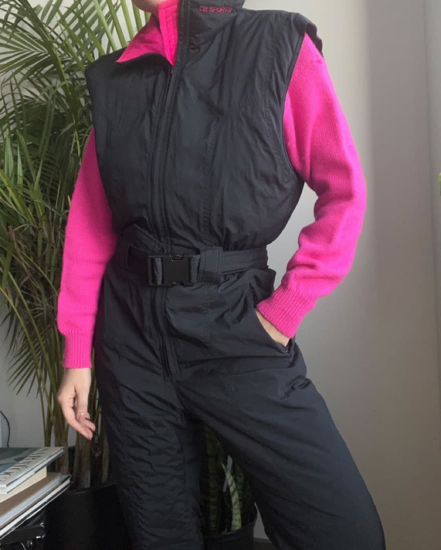 Vintage Ski Hot Pink CB Sports Jumpsuit  - Image 2
