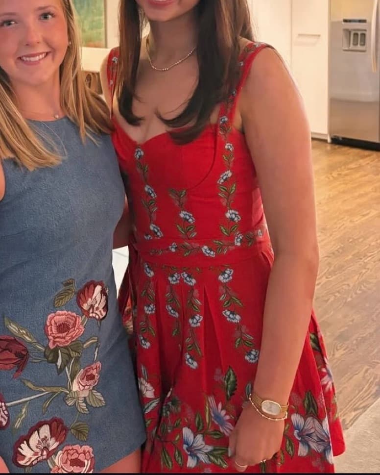 FARM RIO Red Floral Dress - Image 2