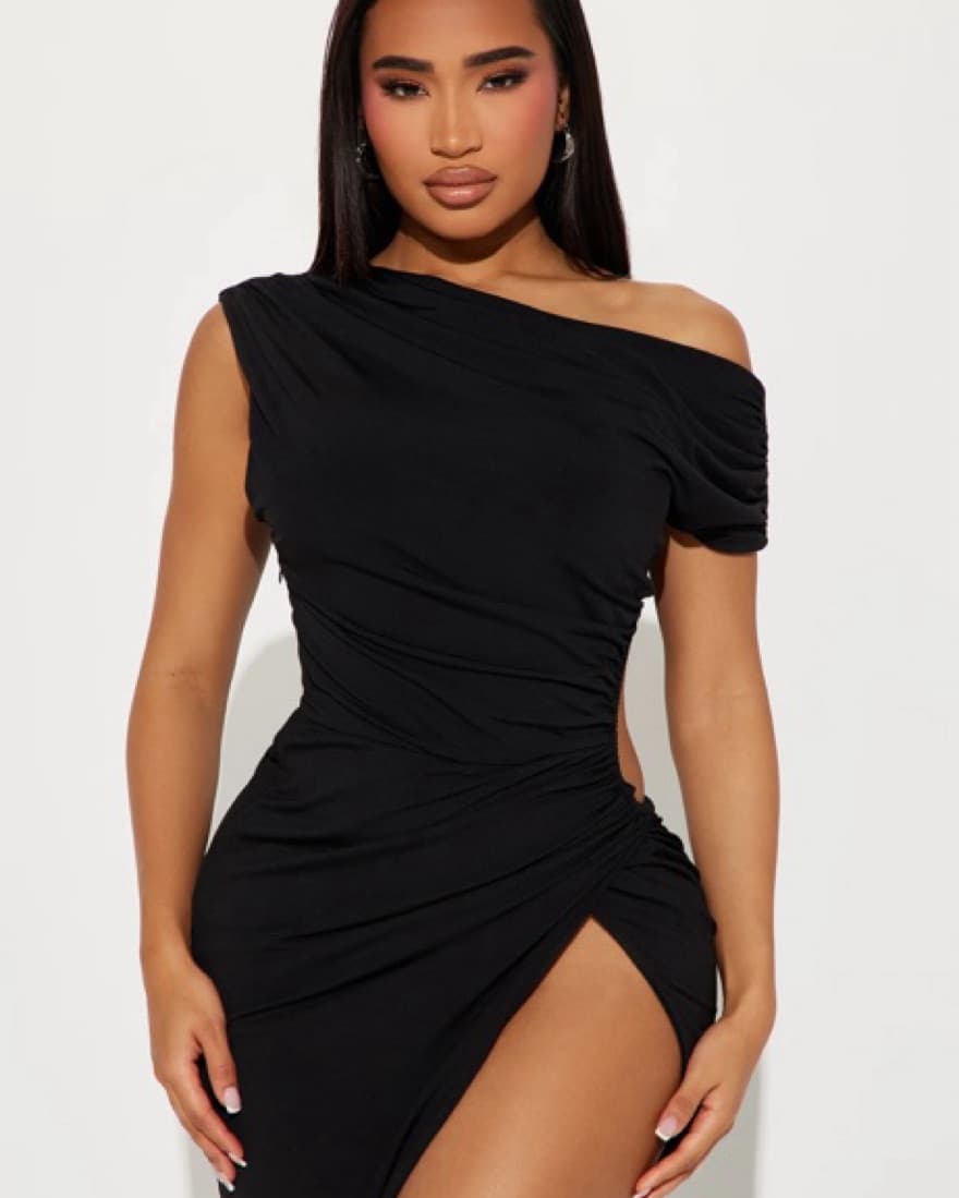Black Fashion Nova Elegant Dress - Image 1