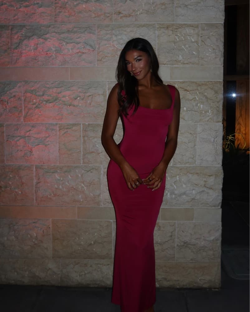Pink Dress With Bow - Image 2