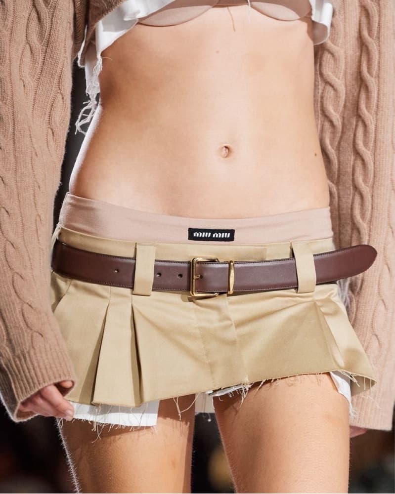 Miu Miu Frayed Edge Micro Mini Skirt - Image 4