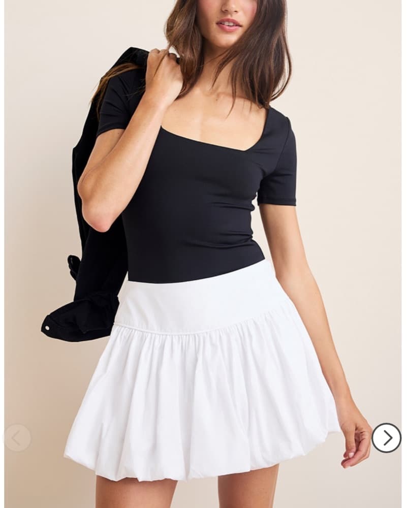 WHITE BUBBLE SKIRT - Image 1