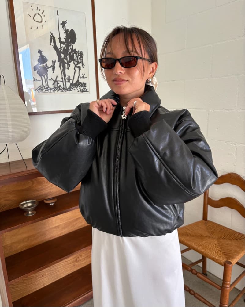 Lisa Says Gah Raven Black Bomber Jacket  - Image 5