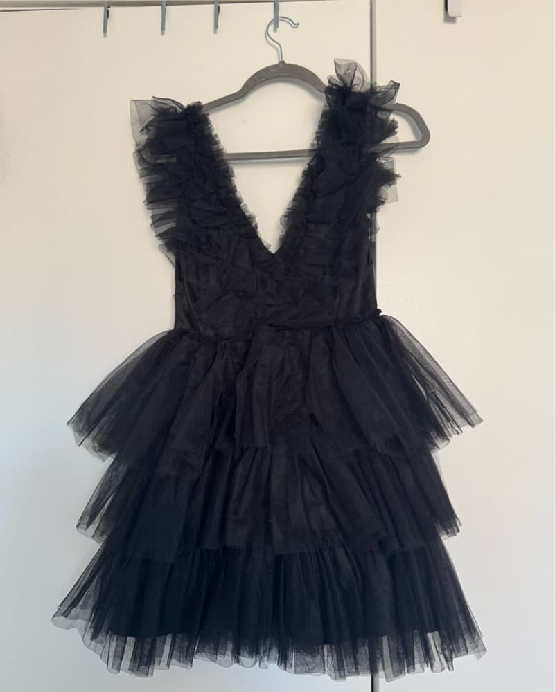 Steve Madden Black Tulle Mini Dress - Image 2