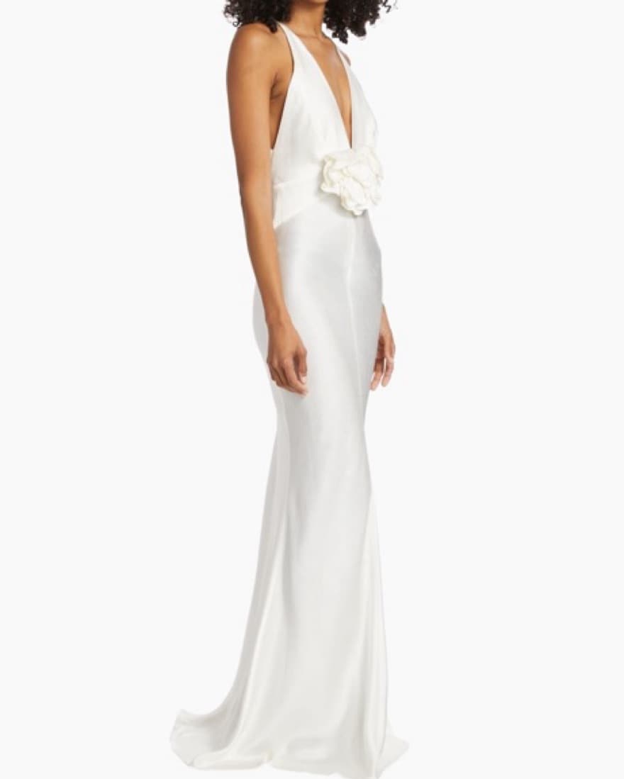 Silvia Tcherassi Rosette Plunge Gown - Image 3