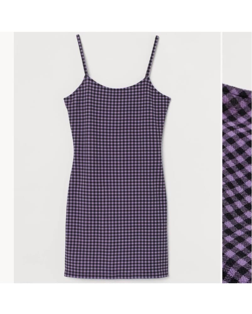 Gingham Bodycon Dress - Image 1