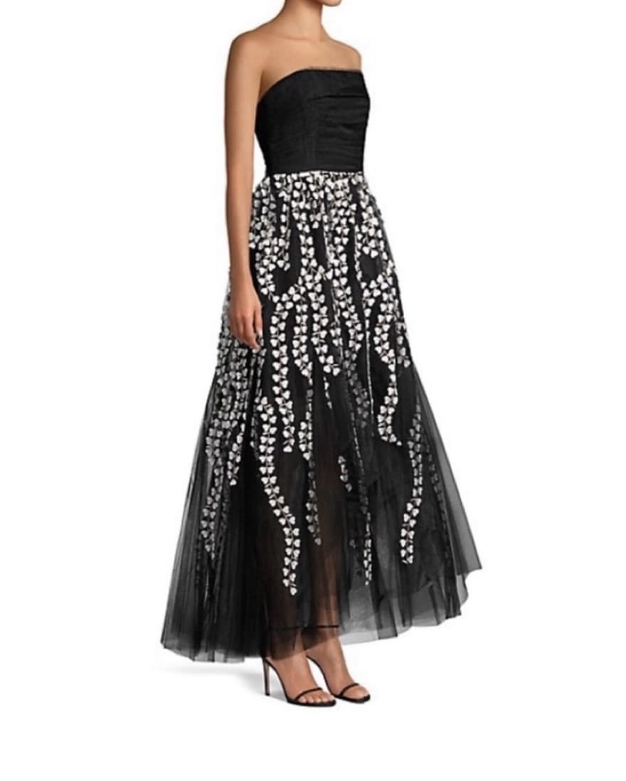 BCBG Black Tulle Gown - Image 3