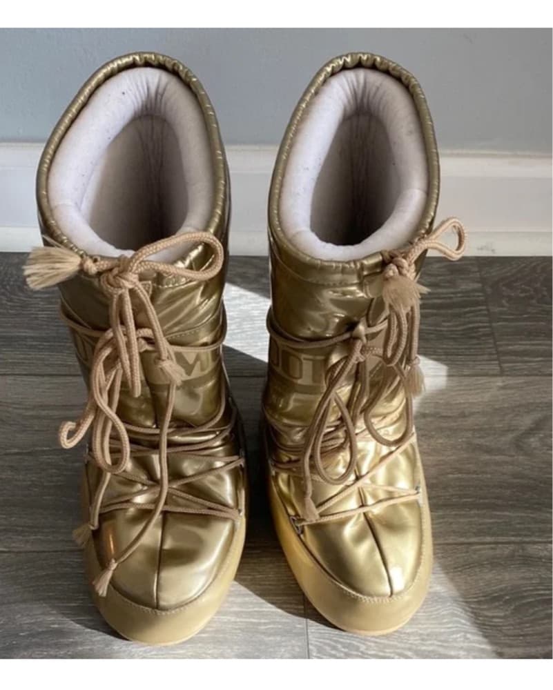 Metallic Gold Moon Boots - Image 4
