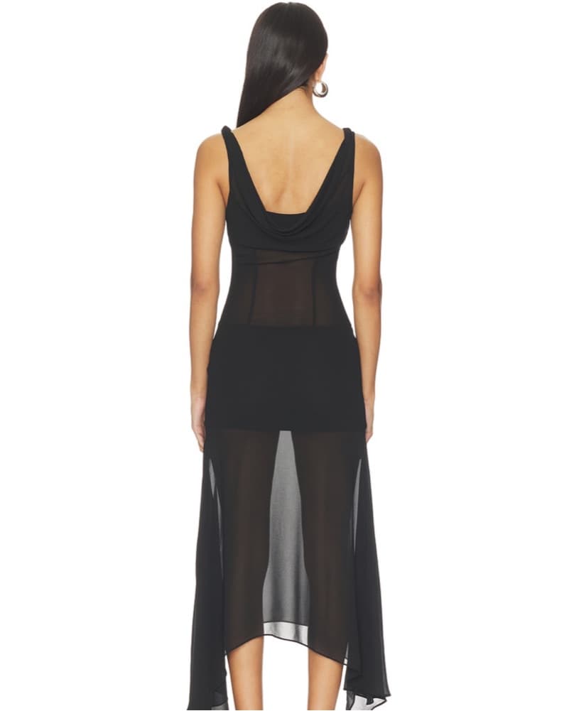 NBD Black Sheer Maxi Dress - Image 2