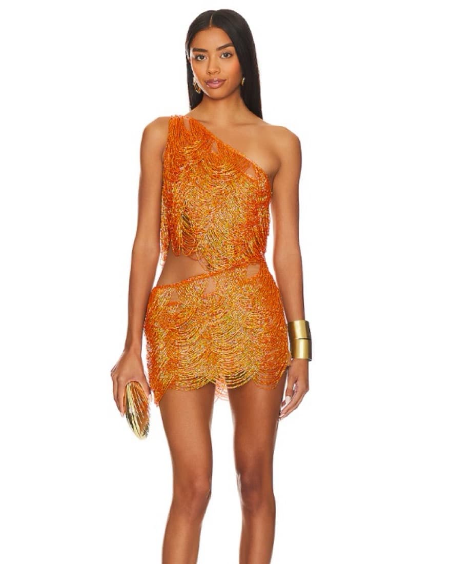Bronx And Banco Way Copper Mini Dress - Image 1