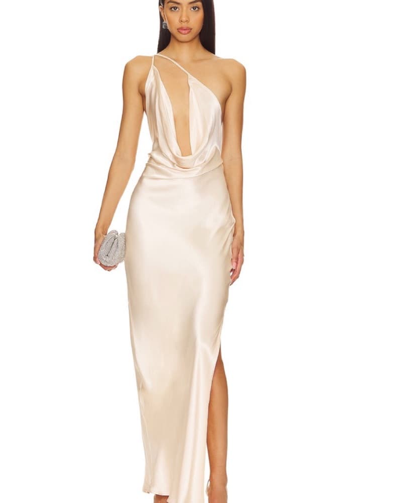 Johanna Cowl Neck Maxi Dress Champagne  - Image 1