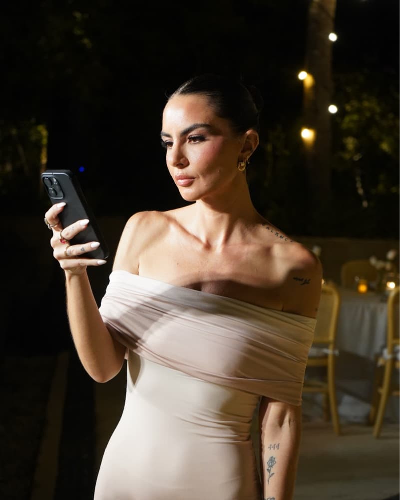 Cassandra Off Shoulder Slinky Maxi Dress - Image 1