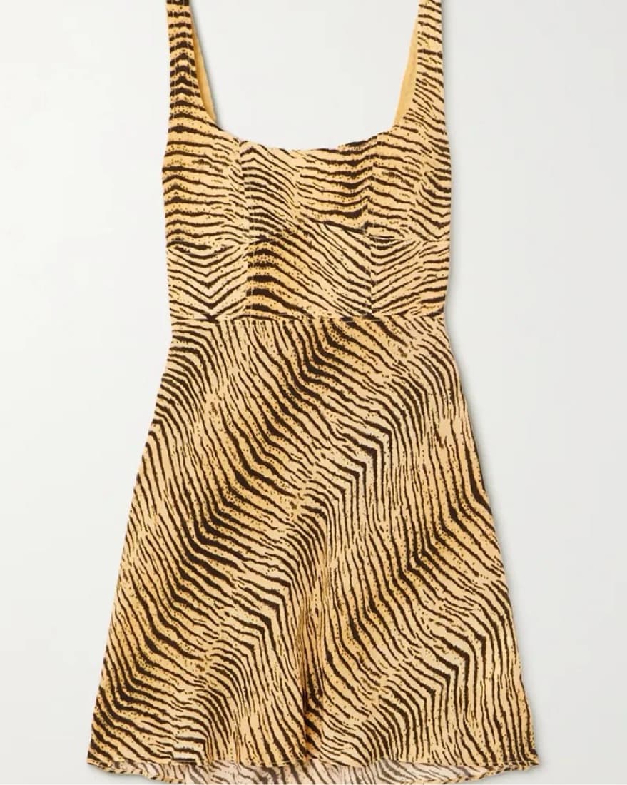 RIXO  Ronan Zebra-Print Linen-Blend Mini - Image 2