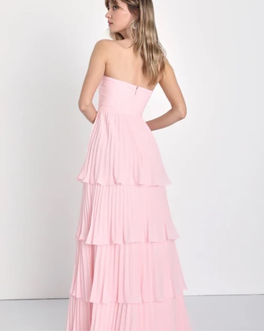 Light Pink Strapless Gown - Image 4
