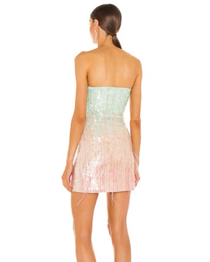 RETROFETE ANASTASIA SEQUIN FEATHER DRESS - Image 2