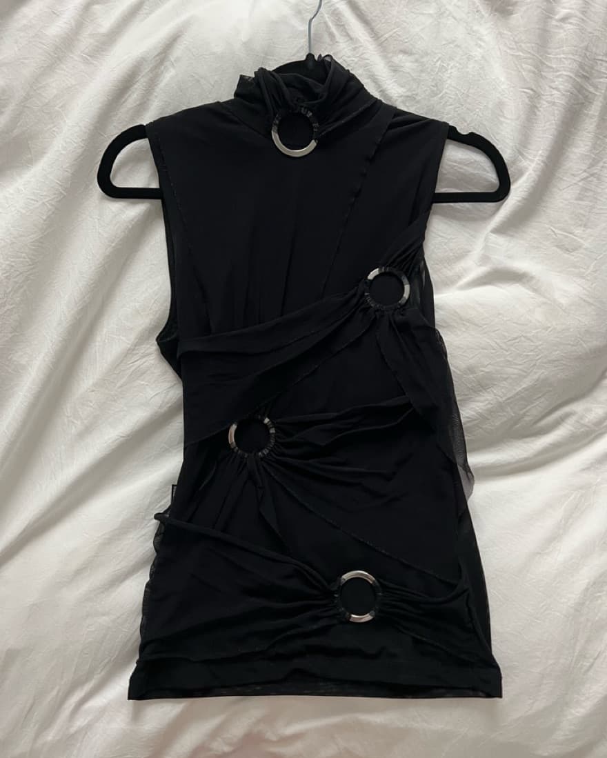 Vintage Moschino Mesh Top W/ Rings  - Image 2