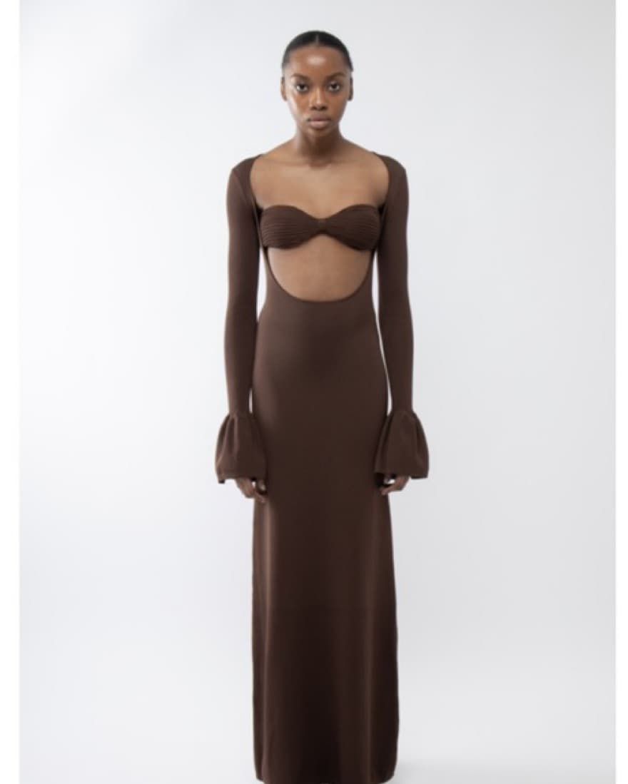 Arakii Brown 2 Peice Dress - Image 1