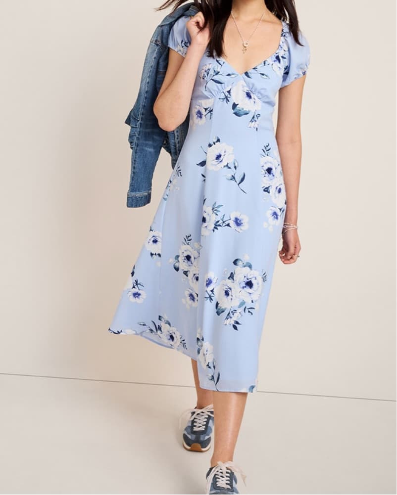 Cathryn Floral Tie Back Midi Dress - Image 3