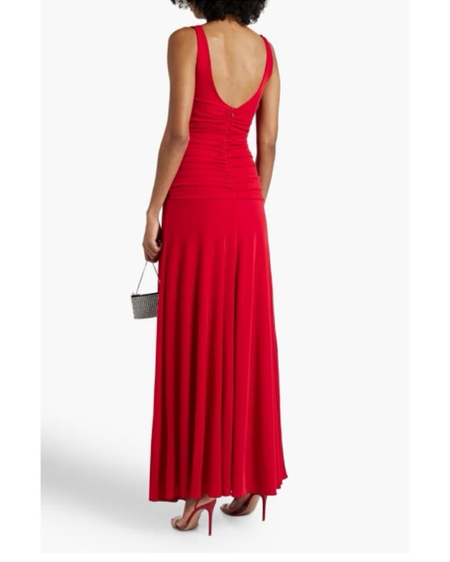 ZAC POSEN Cutout Jersey Gown in Red - Image 5