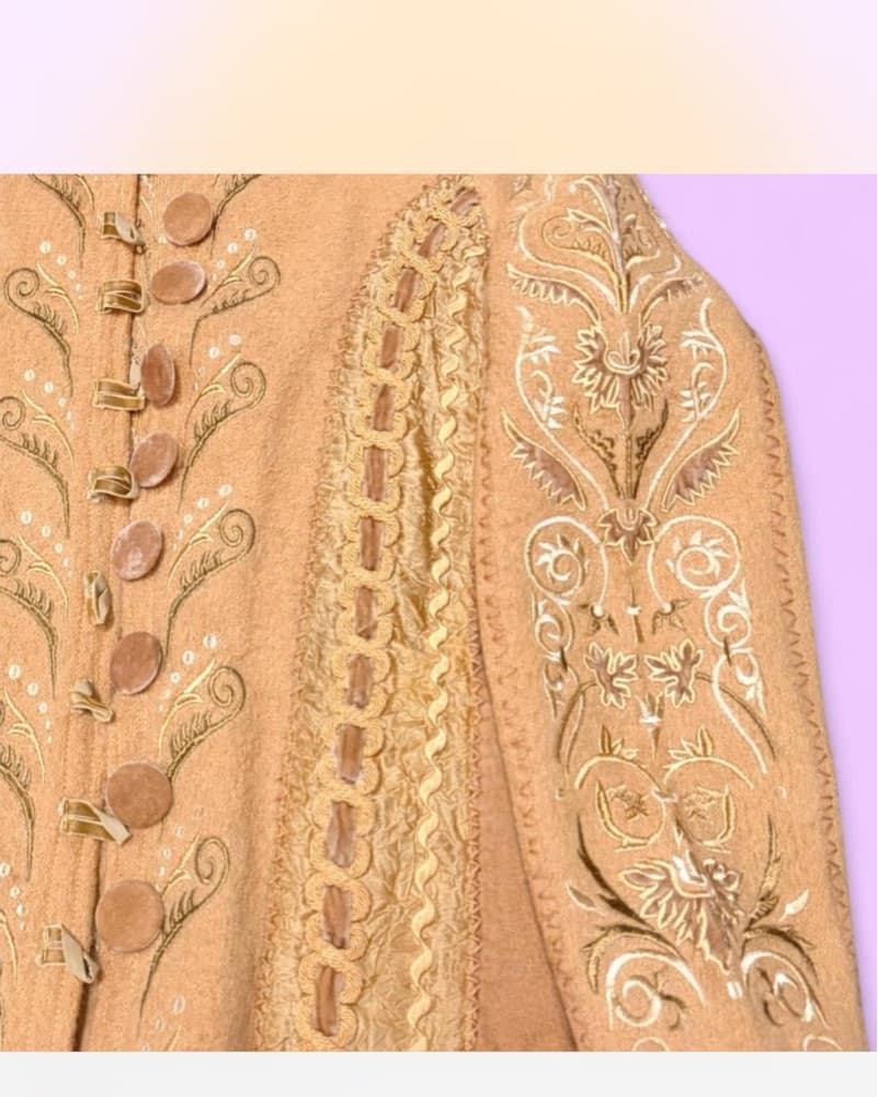 Ornate Golden Embroidered Jacket - Image 3