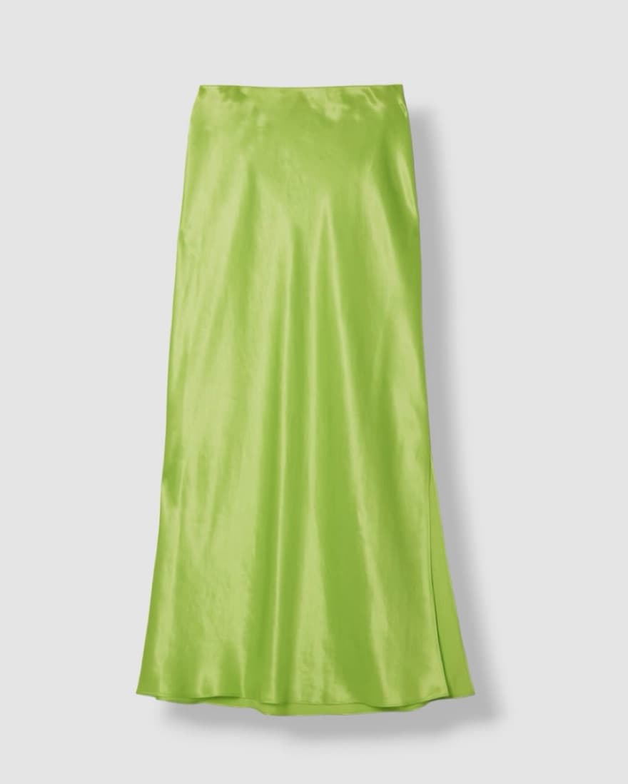 Vince Lime Green Silk Skirt - Image 1
