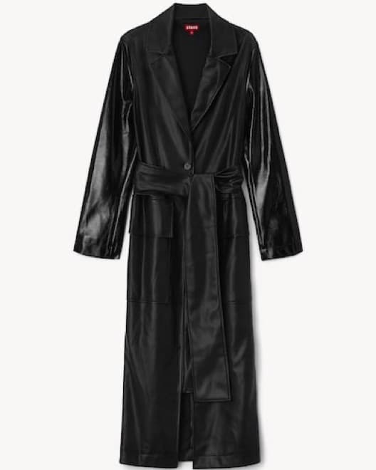 Staud Vegan Leather Trench Coat - Image 4