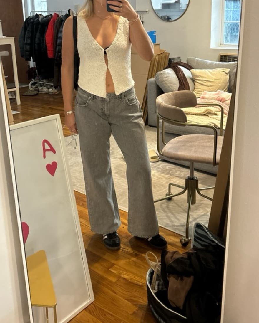 White Sweater Tank Top - Image 2