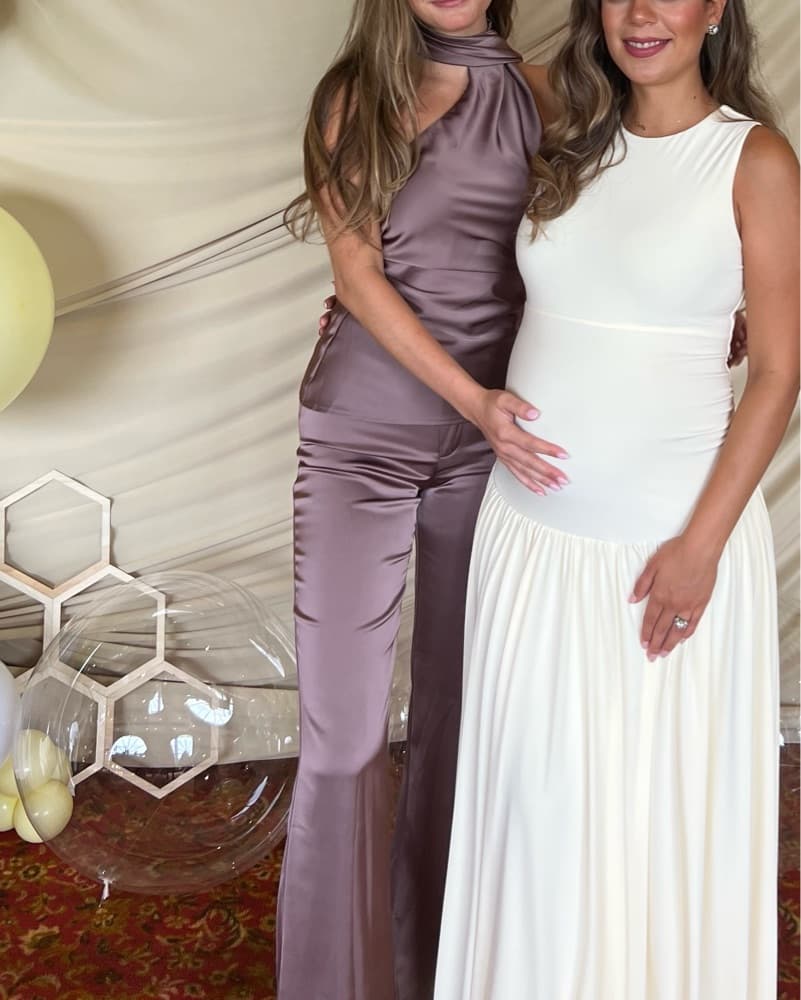 Satin Effect Top & Flare Pants - Image 5