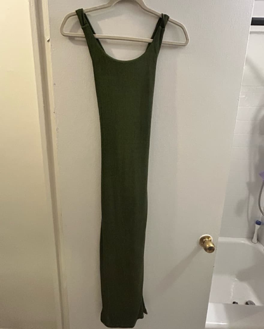 VRG GIRL Slinky Green Midi Dress - Image 5
