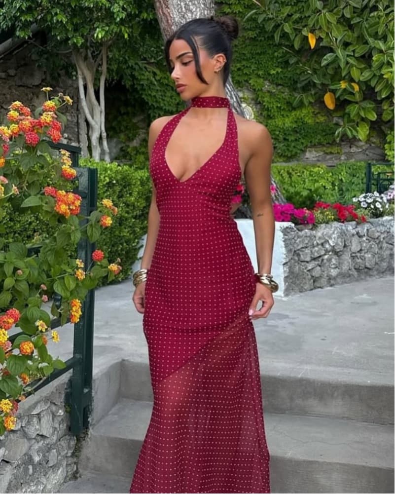 I Am Delilah Red Polka Dot Dress - Image 2